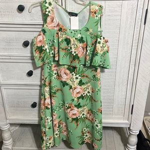 NWT Slinky Brand cold shoulder dress